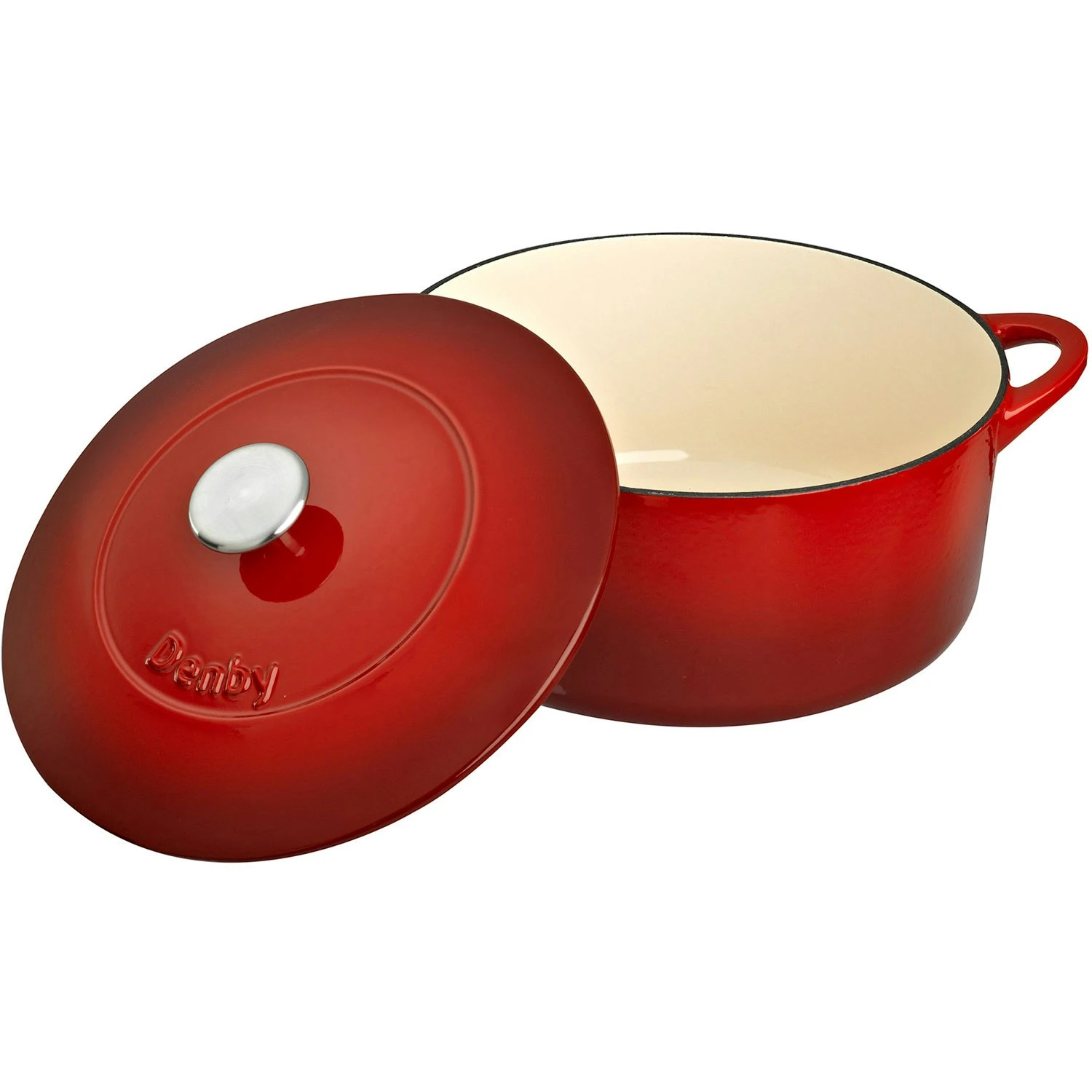 Denby Pomegranate Gusseisentopf Rund Ø26 Cm, Rot 5 Denby Pomegranate Gusseisentopf Rund Ø26 Cm, Rot – Bild 3