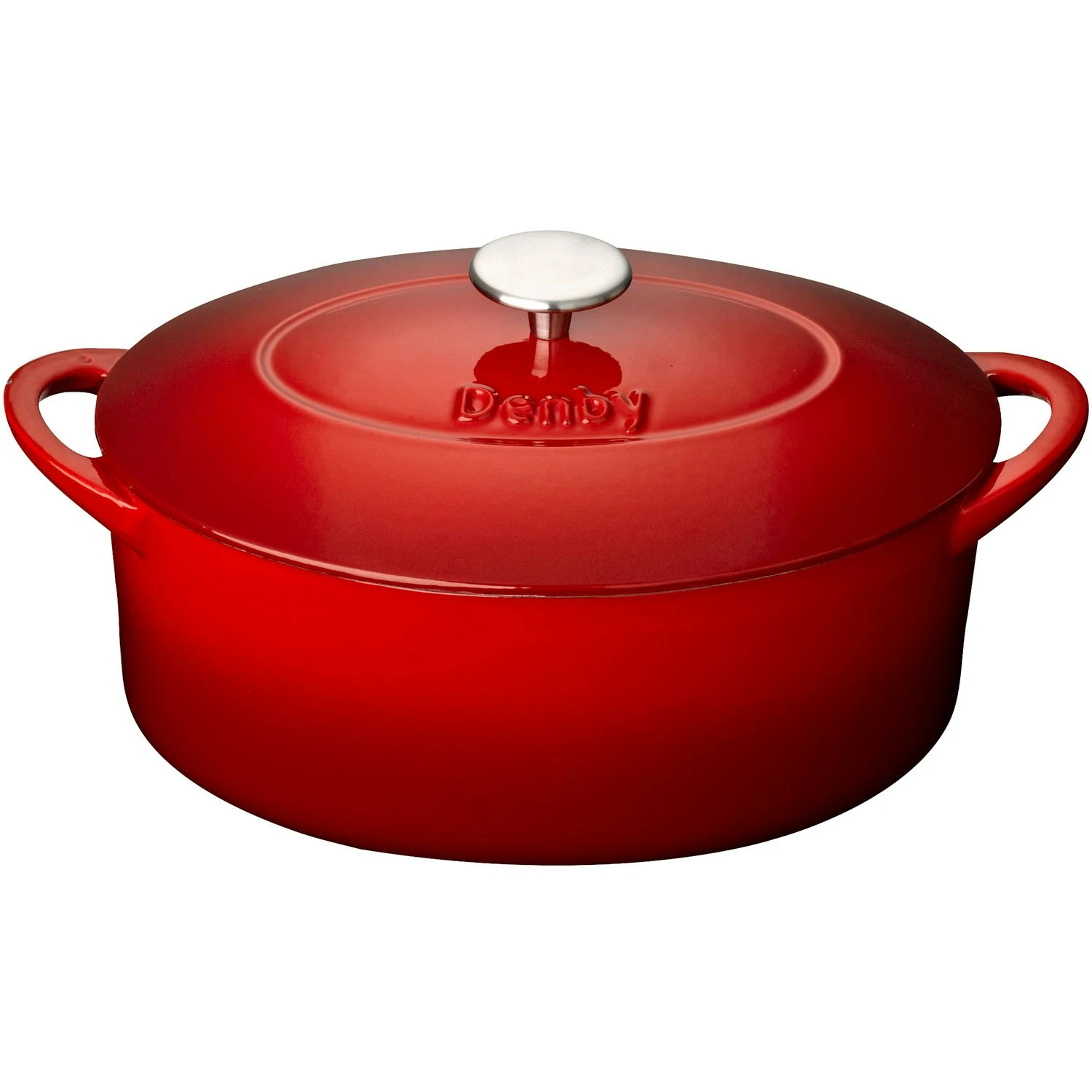 Denby Pomegranate Gusseisentopf Oval Ø28 Cm, Rot 3 Denby Pomegranate Gusseisentopf Oval Ø28 Cm, Rot