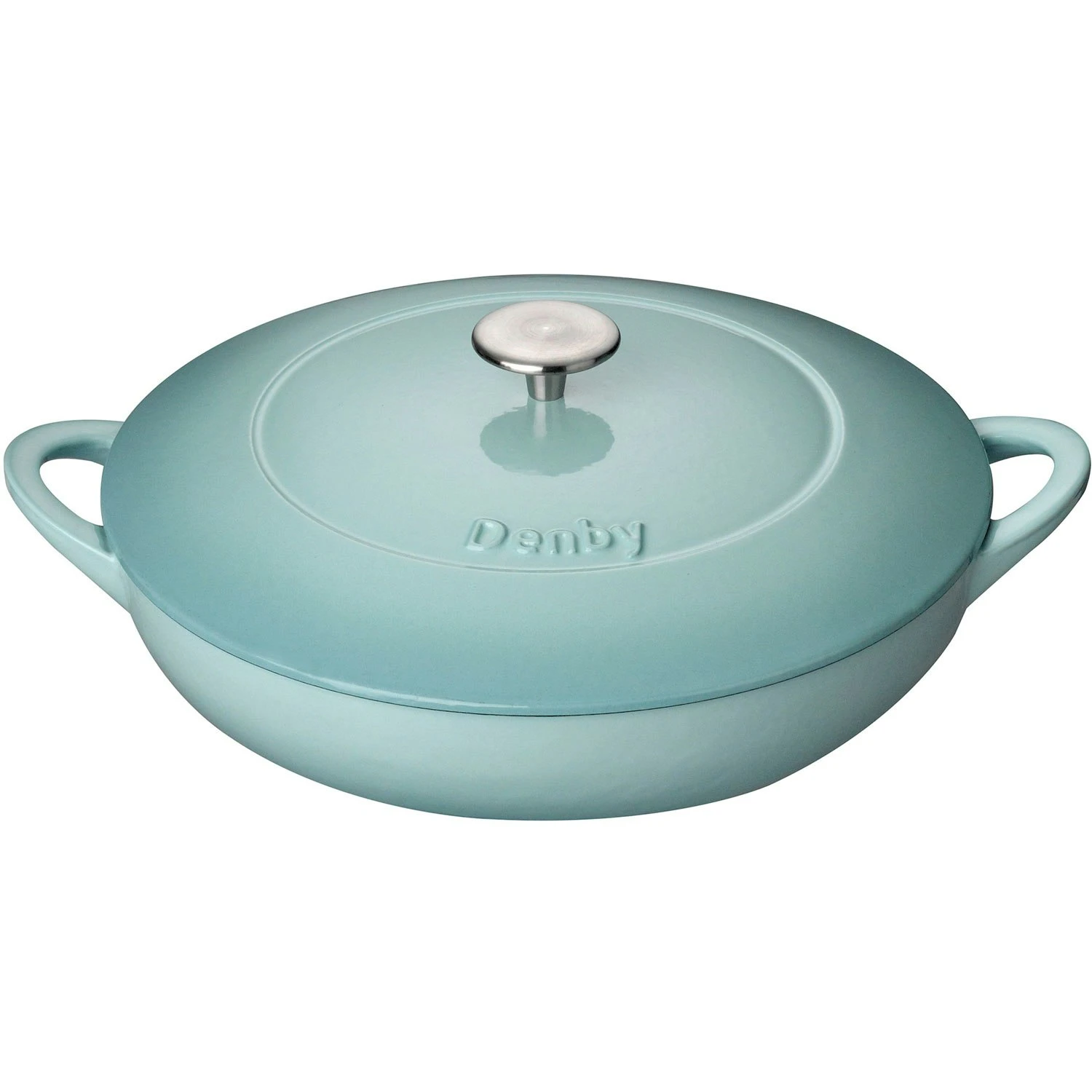 Denby Pavilion Gusseisentopf Flach Ø30 Cm, Hellblau 3 Denby Pavilion Gusseisentopf Flach Ø30 Cm, Hellblau