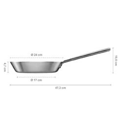 Fiskars Norden Bratpfanne Unbeschichtet Edelstahl, 28 Cm -Deutschland Koch Magier Verkaufs-Shop fiskars norden frying pan uncoated stainless steel 10