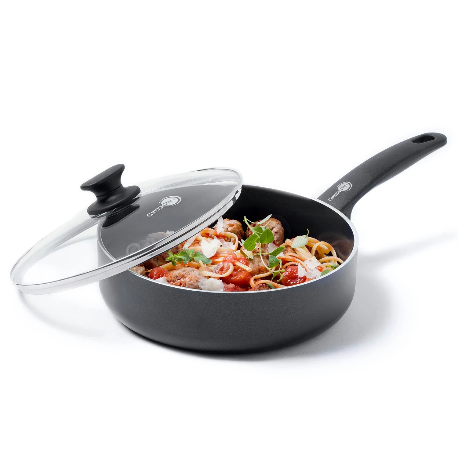 Greenpan Cambridge Sautierpfanne Mit Deckel, 24cm 4 Greenpan Cambridge Sautierpfanne Mit Deckel, 24cm – Bild 2