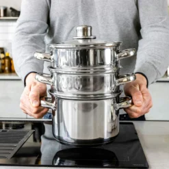 Kitchen Craft Three Tier Dampfgarer, 4 Teile, 22 Cm 11 Kitchen Craft Three Tier Dampfgarer, 4 Teile, 22 Cm -Deutschland Koch Magier Verkaufs-Shop kitchen craft three tier 3 2