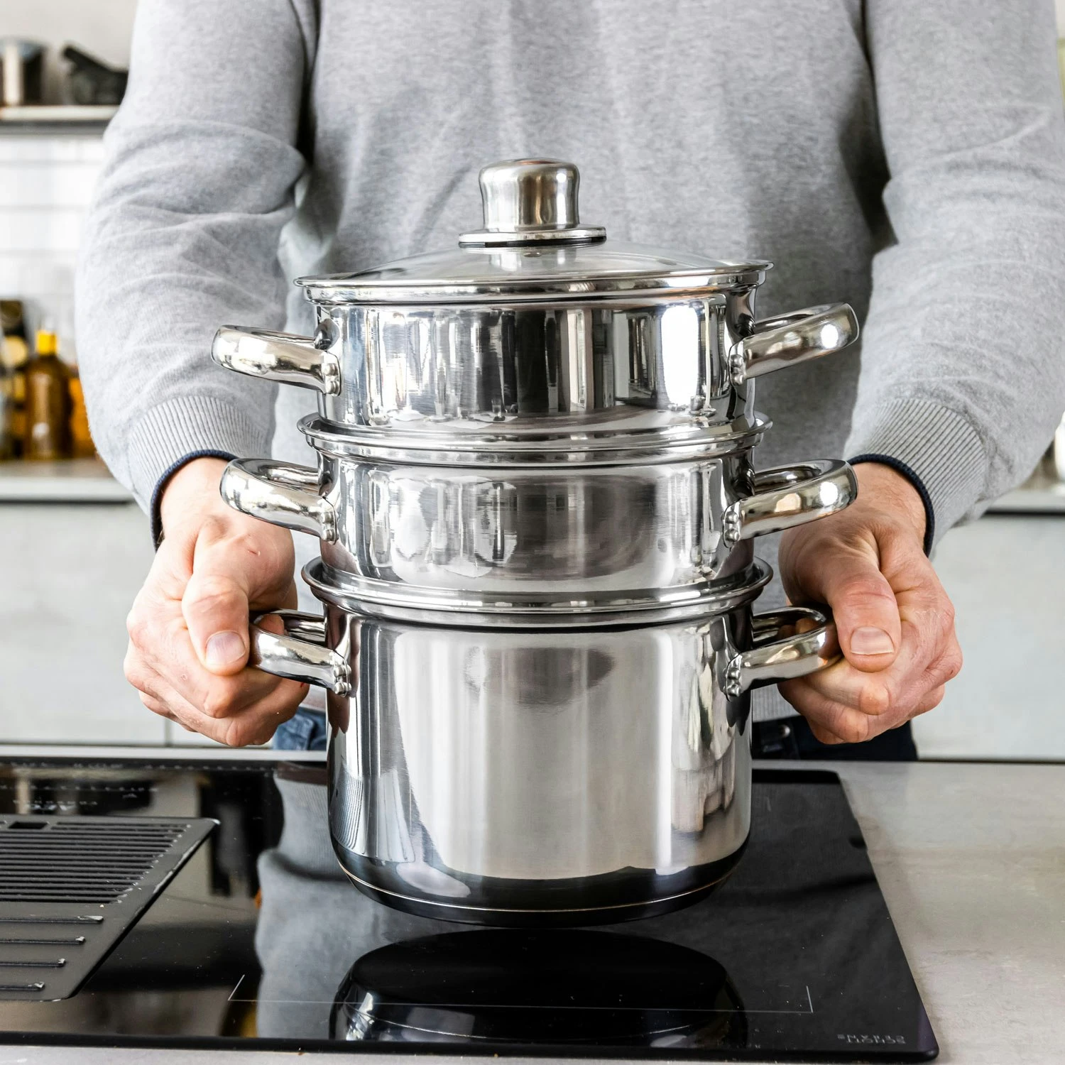 Kitchen Craft Three Tier Dampfgarer, 4 Teile, 22 Cm 6 Kitchen Craft Three Tier Dampfgarer, 4 Teile, 22 Cm – Bild 4