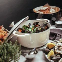 Gusseisentopf, Creme -Deutschland Koch Magier Verkaufs-Shop mareld cast iron pot 8