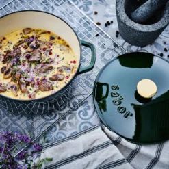 Gusseisentopf 4,4 L, Shiny Green -Deutschland Koch Magier Verkaufs-Shop sabor cast iron pot 44 l 3