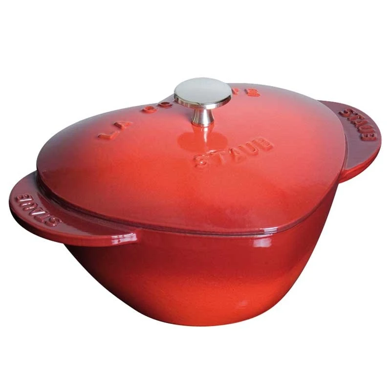 Staub Heart Kochtopf Aus Gusseisen 1,75 L, Kirsche 3 Staub Heart Kochtopf Aus Gusseisen 1,75 L, Kirsche