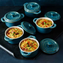 Staub Topfset Mini Ø10 4-er Set, Türkis 8 Staub Topfset Mini Ø10 4-er Set, Türkis -Deutschland Koch Magier Verkaufs-Shop staub mini cocotte gryt set 4st ivory white 10cm 15