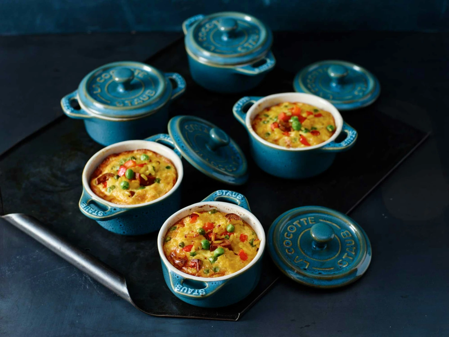 Staub Topfset Mini Ø10 4-er Set, Türkis 5 Staub Topfset Mini Ø10 4-er Set, Türkis – Bild 3