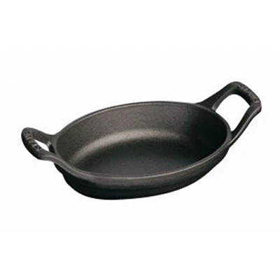 Staub Mini Oval Dish In Cast Iron, Black 3 Staub Mini Oval Dish In Cast Iron, Black