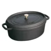 Staub Oval Kochtopf Aus Gusseisen 12 L, Schwarz