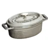 Staub Oval Kochtopf Aus Gusseisen 6,7 L, Grau -Deutschland Koch Magier Verkaufs-Shop staub oval kochtopf aus gusseisen 67 l schwarz 0