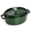 Staub Oval Kochtopf Aus Gusseisen 6,7 L, Grün -Deutschland Koch Magier Verkaufs-Shop staub oval kochtopf aus gusseisen 67 l schwarz 4