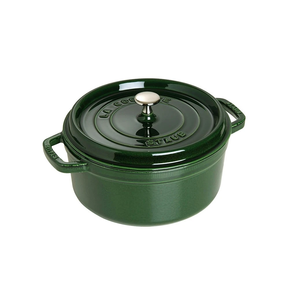 Staub Runde Kochtopf Aus Gusseisen 3,8 L, Grün 3 Staub Runde Kochtopf Aus Gusseisen 3,8 L, Grün