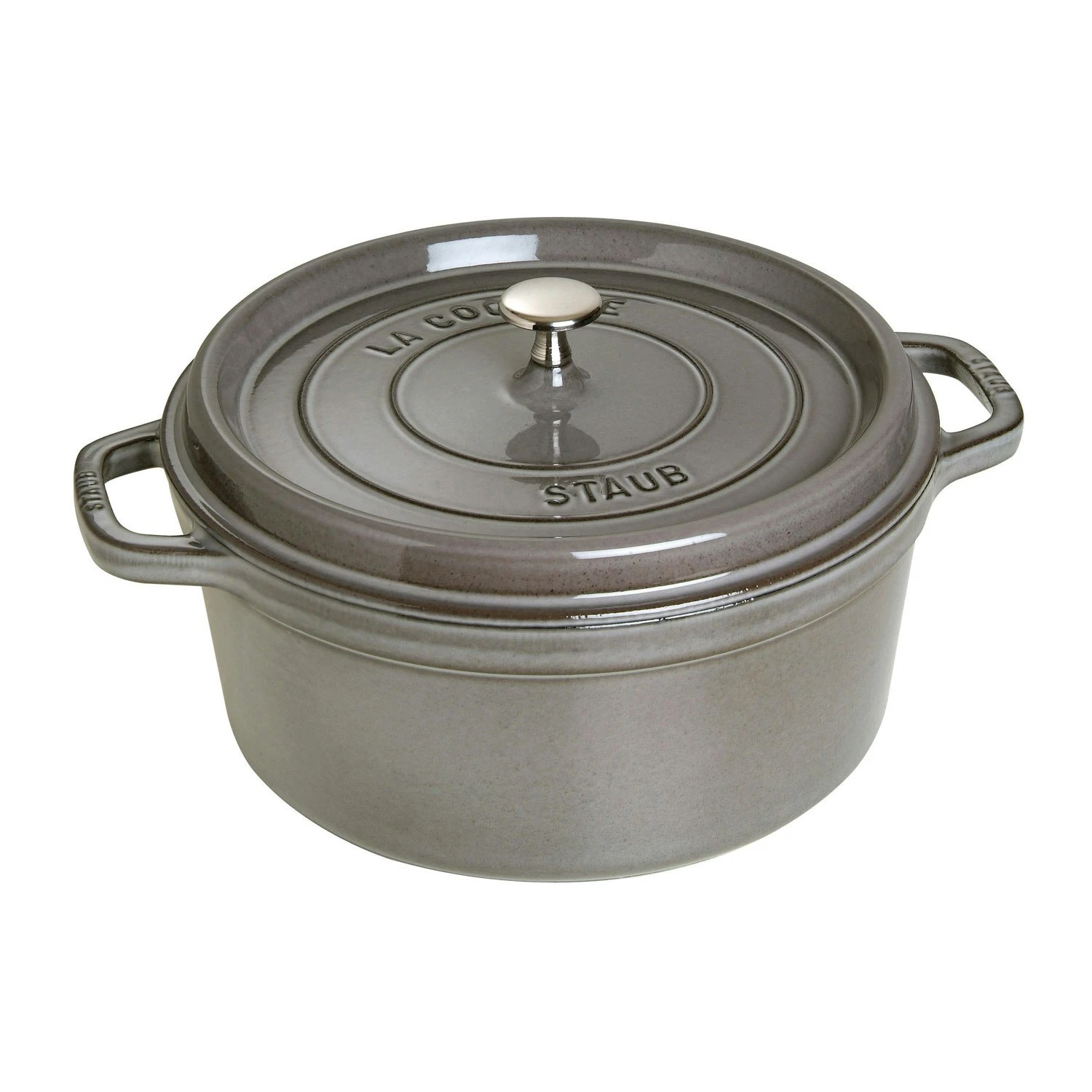 Staub Round Cocotte 28 Cm 6,7 L, Grey 3 Staub Round Cocotte 28 Cm 6,7 L, Grey