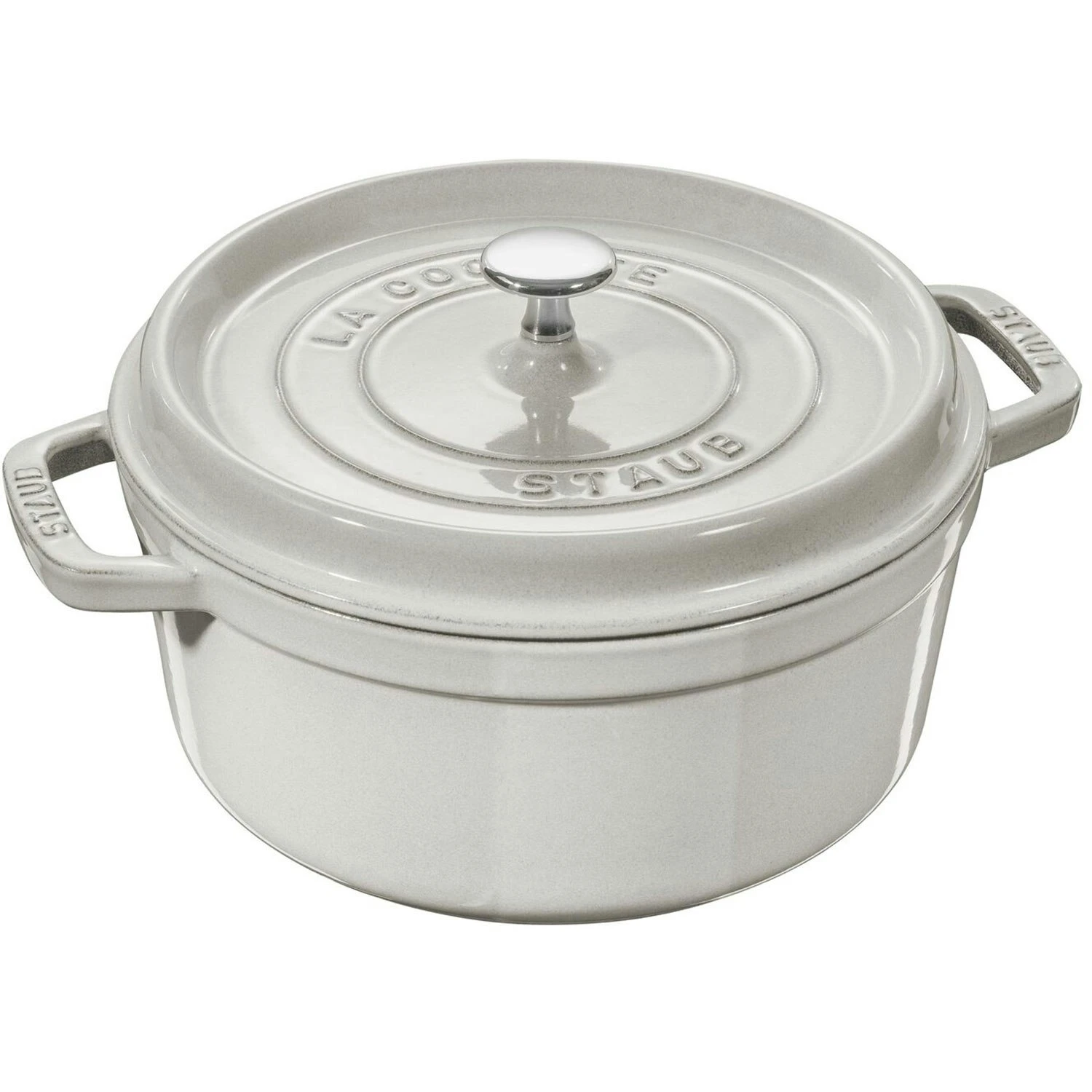 Staub Kokotte Rund, 28 Cm 6,7 L, Weiß 3 Staub Kokotte Rund, 28 Cm 6,7 L, Weiß